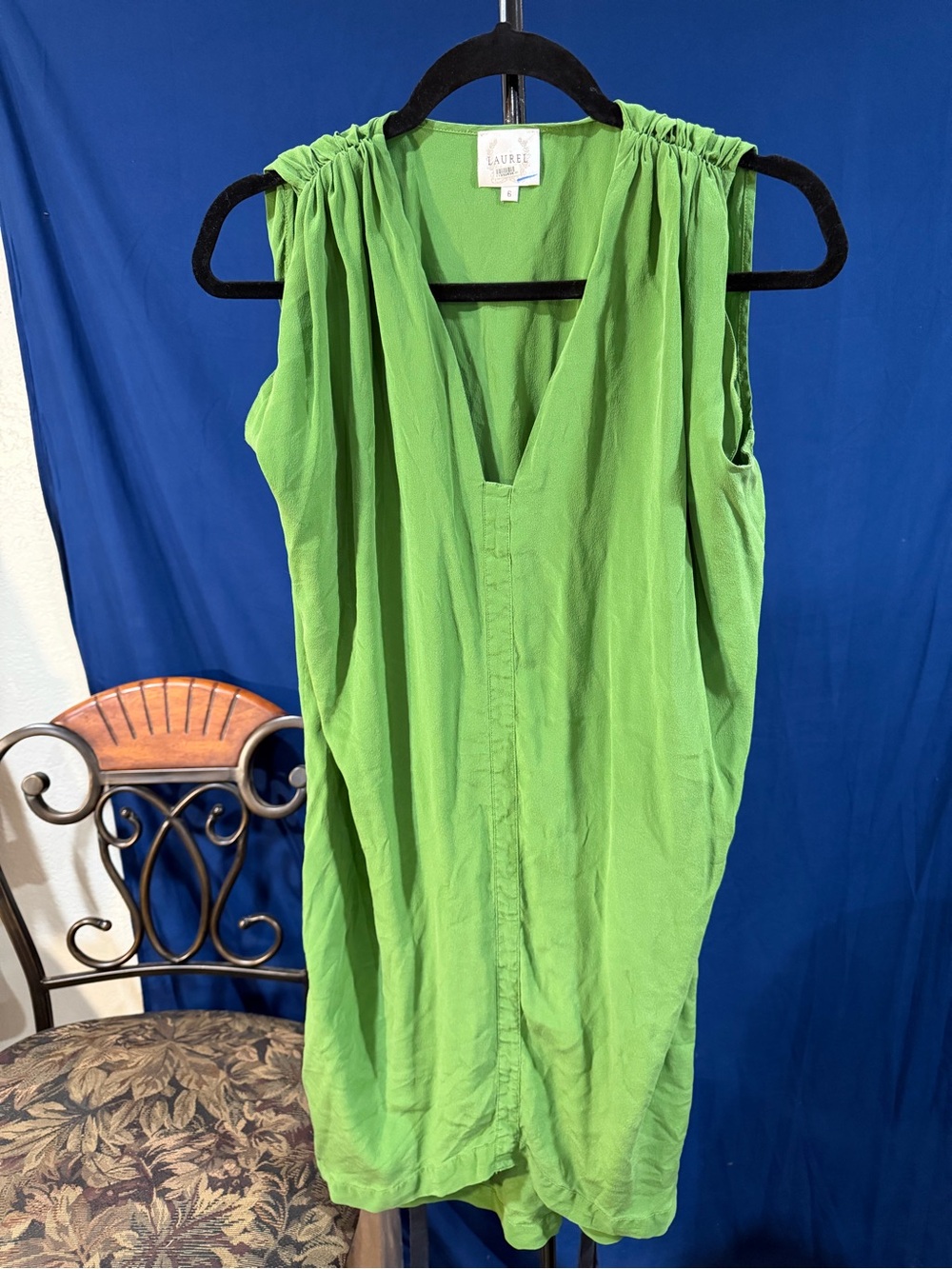 Laurel Green Sleeveless V-Neck Tunic Dress